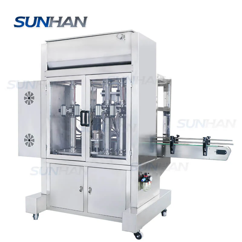 Automatic 4 Heads Paste Hand Gel Liquid Shampoo Body Gel Hot Sauce Honey Quantitative Filling Machine - Image 4