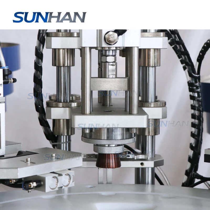Automatic 5 in 1 Magnetic Pump Perfume Vial Spray Bottle Filling Crimping Capping Machine - Image 4