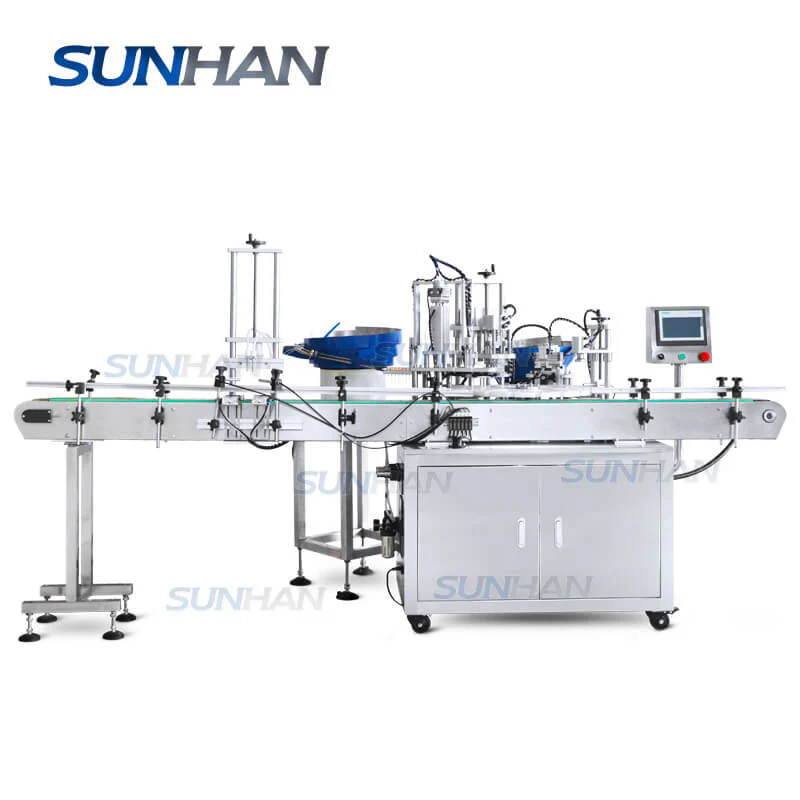 Automatic 5 in 1 Magnetic Pump Perfume Vial Spray Bottle Filling Crimping Capping Machine - Image 9
