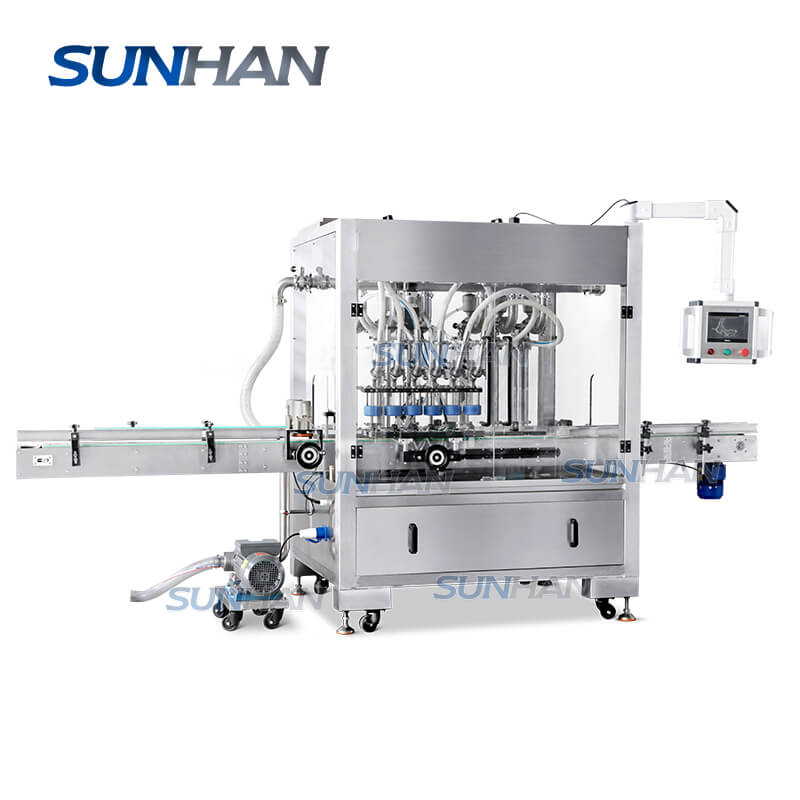 Automatic 6 Heads Servo Motor Tomato Paste Liquid Piston Pump Shampoo Jam Hot Sauce Filling Machine With Following Nozzle - Image 8