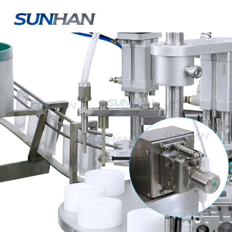 Automatic Culture Vial Reagent Ceramic Plunger Pump Plastic Test Tube Filling Capping Machine - Image 4