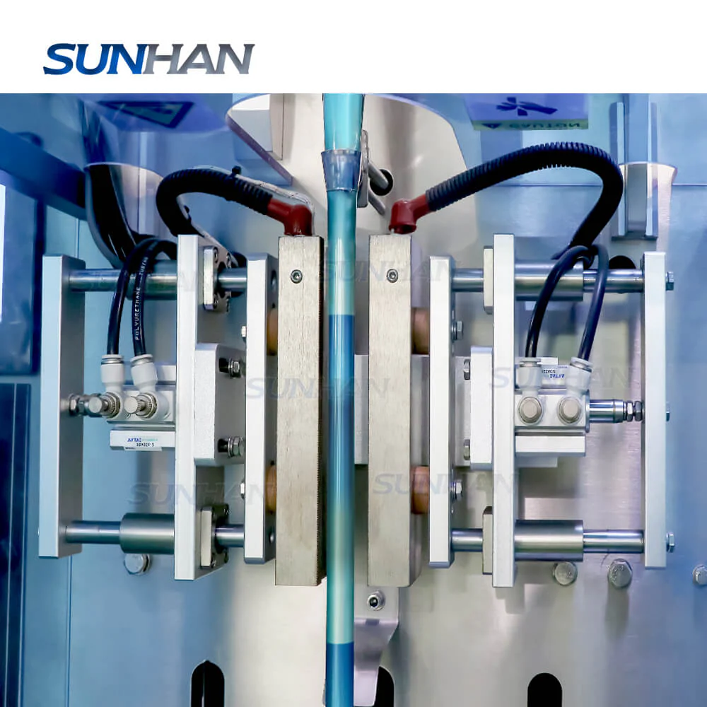 Automatic Dual Use Round Corner Stick Bag Instant Hot Chocolate Ginseng Drinks Mixes Small Sachet Oil Liquid Packet Bagged Powder Sachet Filling Sealing Machine Vertical Form Packing Machine - Image 4