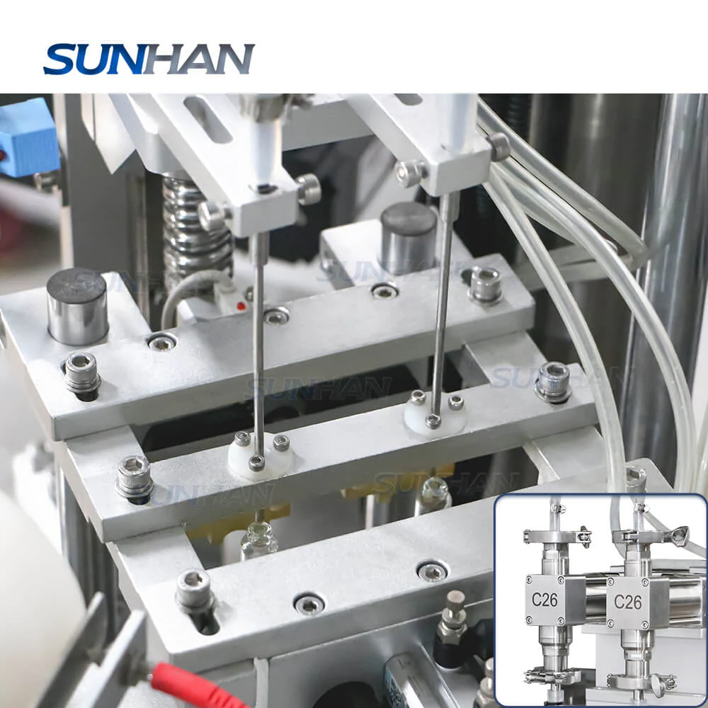 Automatic Monoblock Small Glass Bottle Perfume Sample Vial Liquid Filling Cap Pressing Machine - Image 5