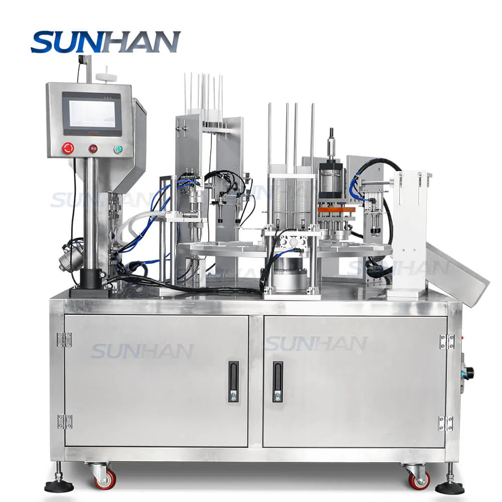 Automatic Rotary Honey Peanut Butter Dipping Sauce Yogurt Cheese Cup Paste Filling Sealing Machine - Image 6