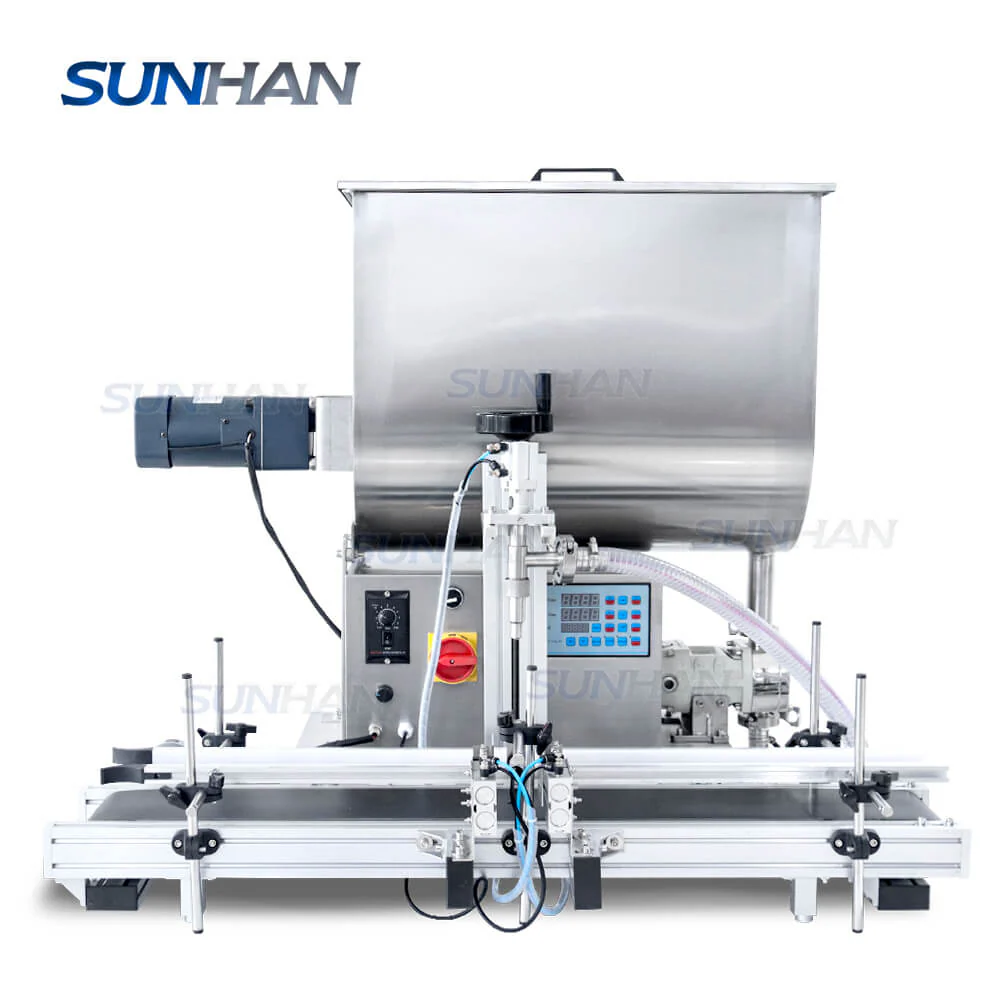 Automatic Rotor Lobe Pump Thick Liquid Face Cream Chilli Pepper Sauce Honey Paste Filling Machine With Heater Mixer - Image 6