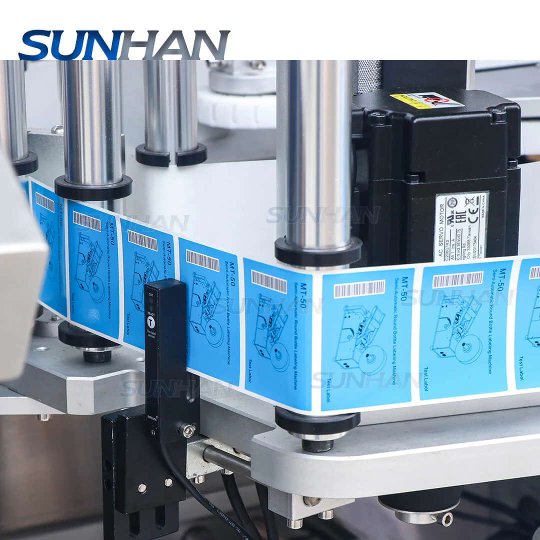 Automatic Round Flat Bottle Label Applicator Single Double Side Labeling Machine For Laundry Detergent Labeler - Image 3