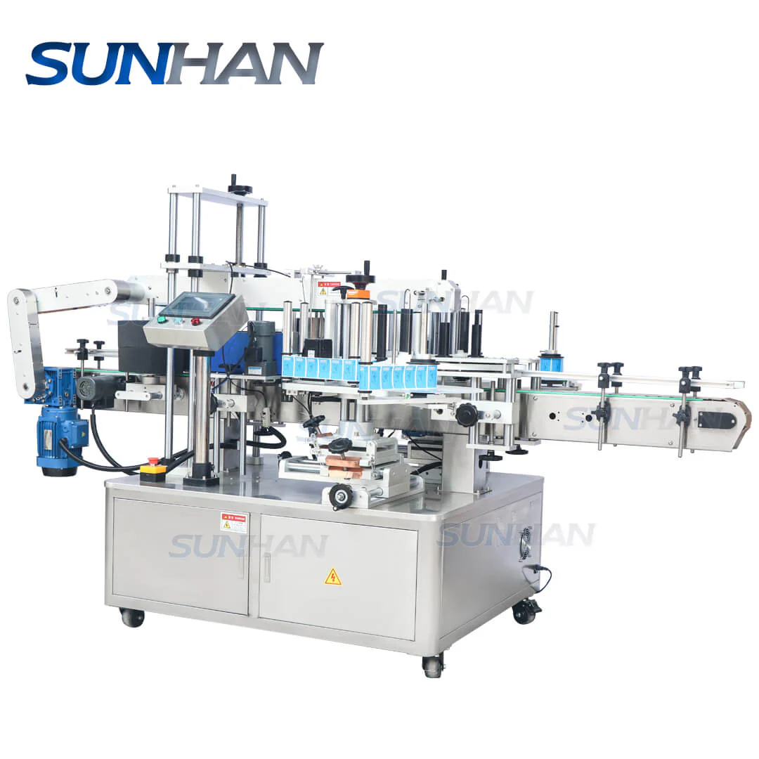 Automatic Round Flat Bottle Label Applicator Single Double Side Labeling Machine For Laundry Detergent Labeler - Image 5