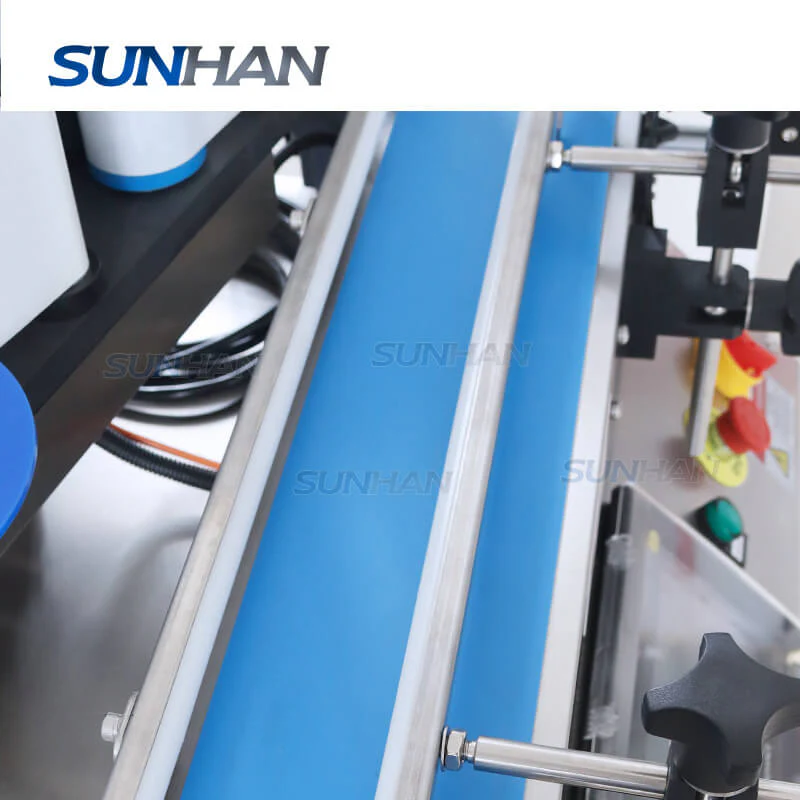 Desktop Automatic Juice Plastic Round Bottle Double Sides Labeling Machine For Essential Oils - Image 3