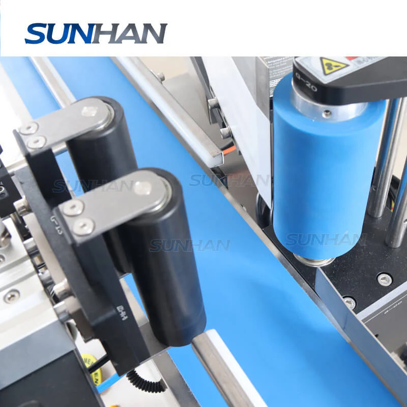 Desktop Automatic Juice Plastic Round Bottle Double Sides Labeling Machine For Essential Oils - Image 5
