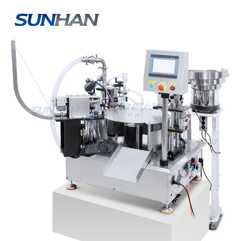 Desktop Monoblock Small Laundry Detergent Juice Beverage Spout Pouch Bag Filling Capping Machine - Image 8