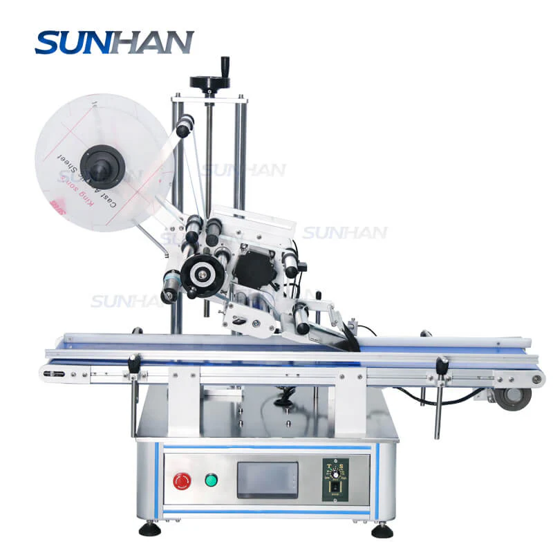 Flat Surface Bottle Caps Pouch Labeler Carton Paper Boxes Top Side Labeling Machine For Plastic Bags - Image 4