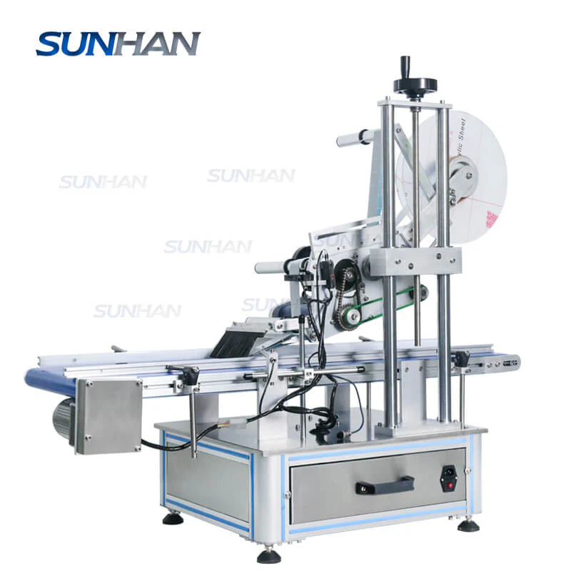 Flat Surface Bottle Caps Pouch Labeler Carton Paper Boxes Top Side Labeling Machine For Plastic Bags - Image 5