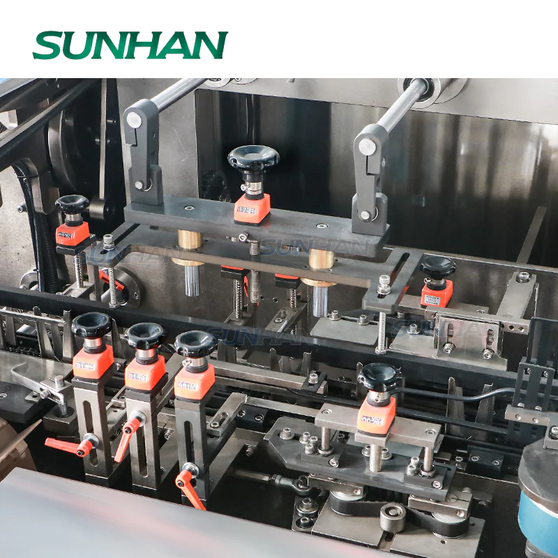 SUNHAN SH-MSZH80 Full Automatic Horizontal Cosmetic Cream Body Mist Ointment Paper Box Forming Erecting Sealer Cartoning Machine - Image 5