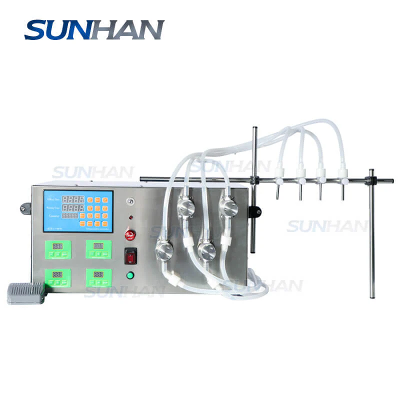 Semi-automatic 4 Heads Magnetic Pump Essential Oil Ink Care Solution Perfume Bottle Liquid Filling Machine - Image 5
