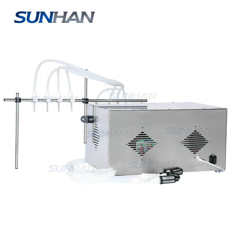 Semi-automatic 4 Heads Magnetic Pump Essential Oil Ink Care Solution Perfume Bottle Liquid Filling Machine - Image 6