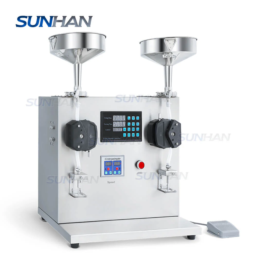Semi-automatic Double Heads Peristaltic Pump Nail Varnish Cuticle Oil Filling Machine Packaging Equipment - Image 6