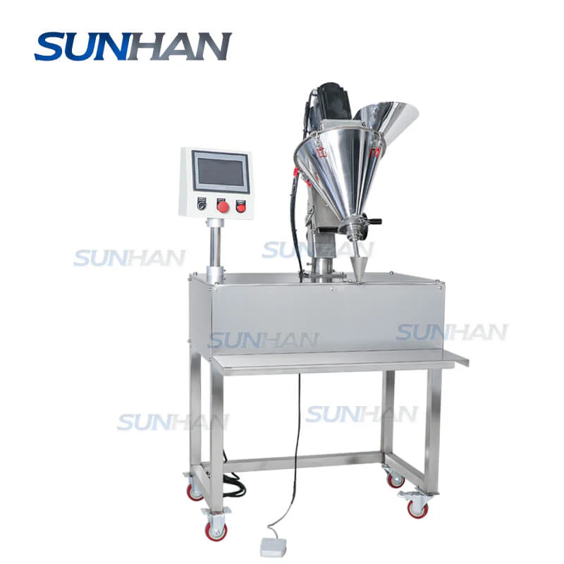 Semi-automatic High Accuracy Bottled Pepper Powder Sachet Acrylic Auger Powder Filling Machine - Image 7