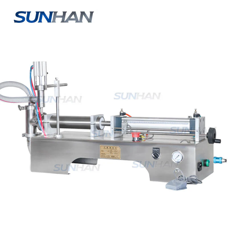 Single Nozzle Pneumatic Body Oil Liquid Soap Lotion Shampoo Piston Pump Liquid Filling Machine - Image 4