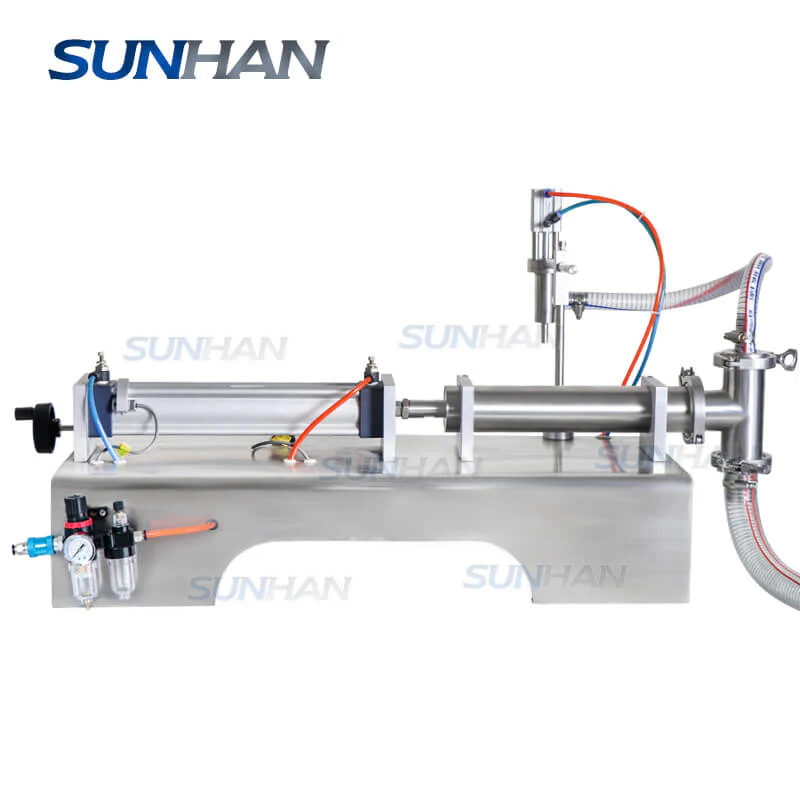 Single Nozzle Pneumatic Body Oil Liquid Soap Lotion Shampoo Piston Pump Liquid Filling Machine - Image 5