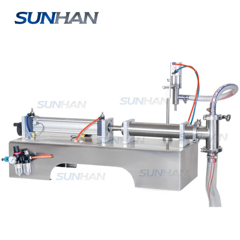 Single Nozzle Pneumatic Body Oil Liquid Soap Lotion Shampoo Piston Pump Liquid Filling Machine - Image 6
